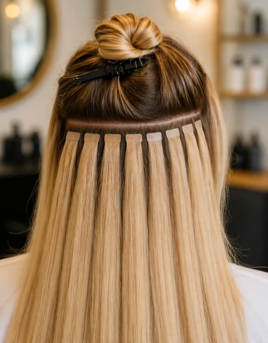 alt="Moderner Damen Haarschnitt beim Friseur in Salzburg"